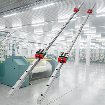 15mm Linear Guide Rail Set, 1500mm with 4 Bearing Blocks