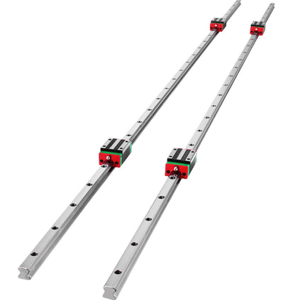 15mm Linear Guide Rail Set, 1500mm with 4 Bearing Blocks
