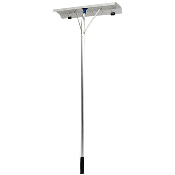160 - 610 cm roof snow clearer made of aluminum + TPE with wheels and extendable handle snow shovel silver