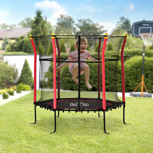 Children 160 cm Fitness trampoline with safety net