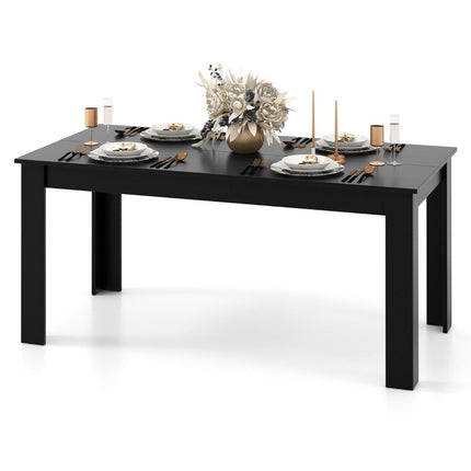 160 cm long extendable dining table, modern kitchen table with space for up to 8 people