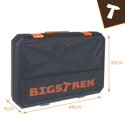 168-Piece Tool Set with Case – Wrenches, Sockets, Bits