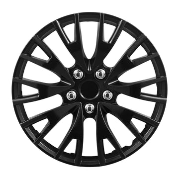 16-Inch Hubcaps Set of 4, Snap-On 20-Spoke Gloss Black