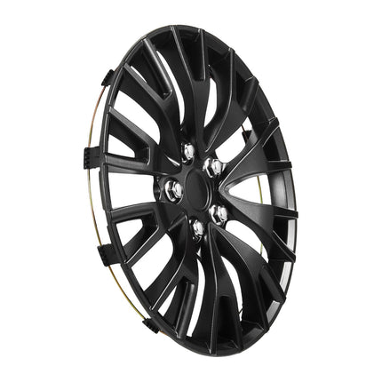 16-Inch Hubcaps Set of 4, Snap-On 20-Spoke Gloss Black