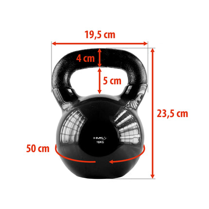 16 kg Cast Iron Kettlebell – Black