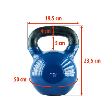 16 kg Cast Iron Kettlebell – Blue