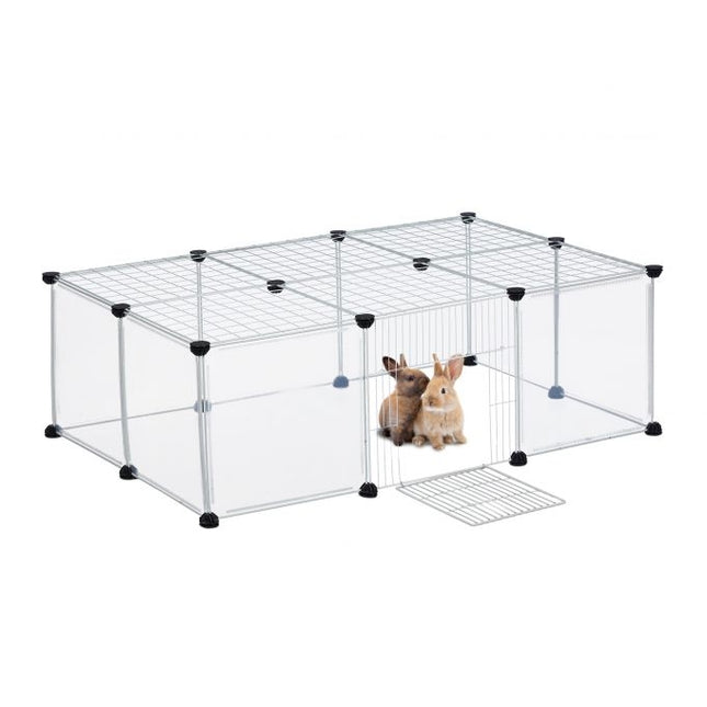 16-piece enclosure for free-roaming animals Transparent