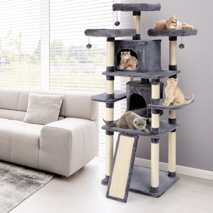 170 cm scratching post, climbing tree, cat tree, cat scratching post, scratching furniture, scratching posts, cave with play balls