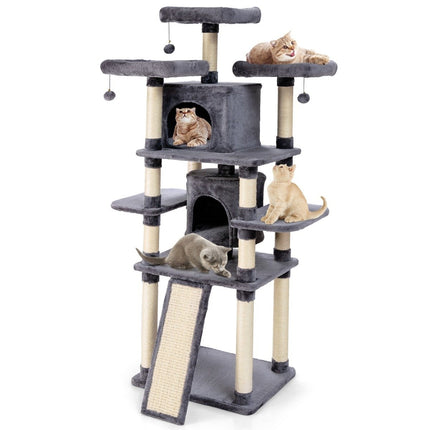 170 cm scratching post, climbing tree, cat tree, cat scratching post, scratching furniture, scratching posts, cave with play balls