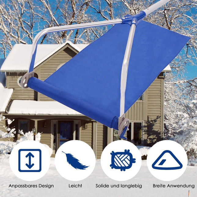 180-661cm Roof Rake Aluminum Snow Remover with Adjustable Handle Snow Shovel