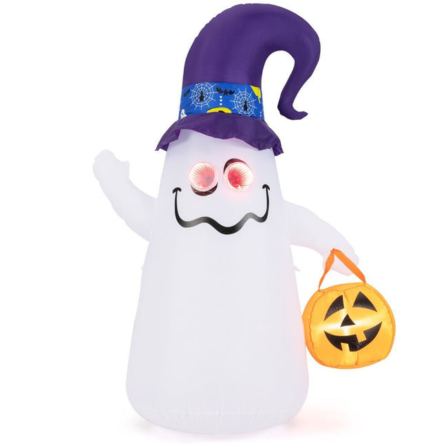 180CM LED Inflatable Halloween Ghost with Pumpkin Outdoor Terrible Decoration Ghost Halloween Decoration