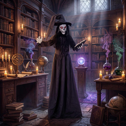 180 cm Animated Halloween Witch with LED Eyes & Sound