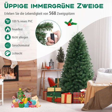 180cm Artificial Christmas Tree, 200 LEDs, 568 Branch Tips
