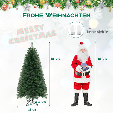 180cm Artificial Christmas Tree, 200 LEDs, 568 Branch Tips