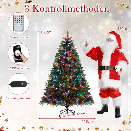 180cm Artificial Christmas Tree with 370 RGB Lights