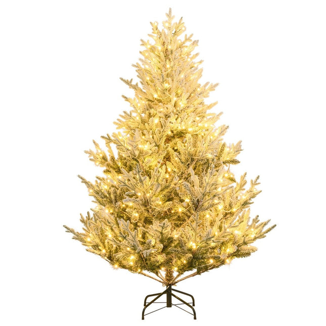 180 cm Artificial Christmas Tree with Lights & Snow