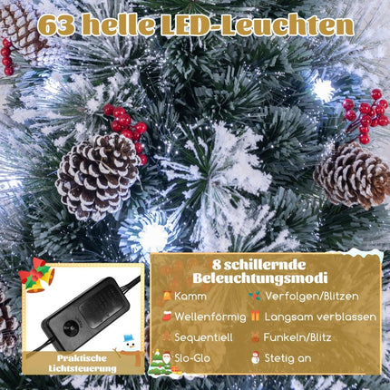 180 cm Artificial Christmas Tree with Lights & Snow