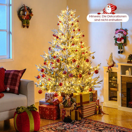 180 cm Artificial Christmas Tree with Lights & Snow