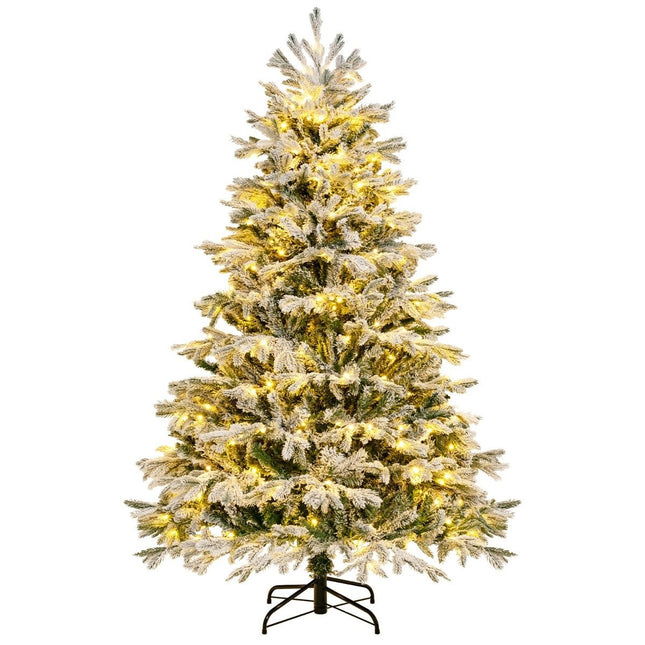 180 cm Artificial Christmas Tree with Snow & 350 LED Lights
