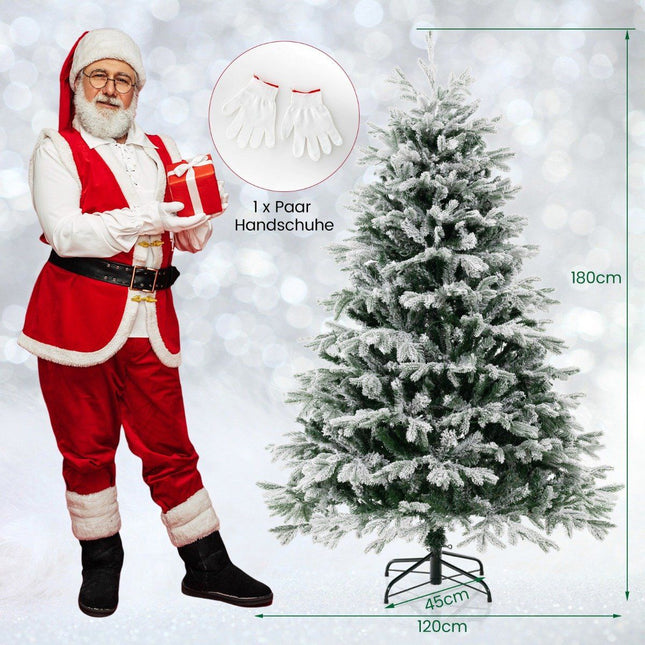 180 cm Artificial Christmas Tree with Snow & 350 LED Lights