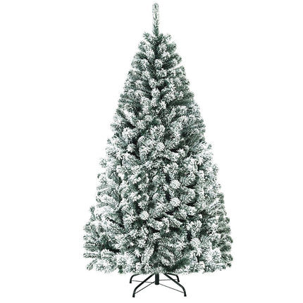 180cm Artificial Christmas Tree with Snow & Metal Stand