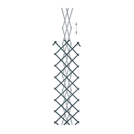 180 cm Extendable Trellis Set of 3 Grey