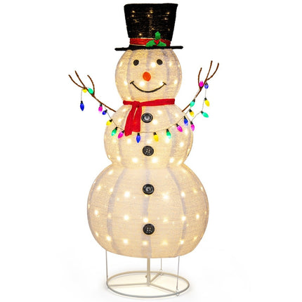 180 cm LED snowman illuminated Christmas figure with 180 warm white LED lights