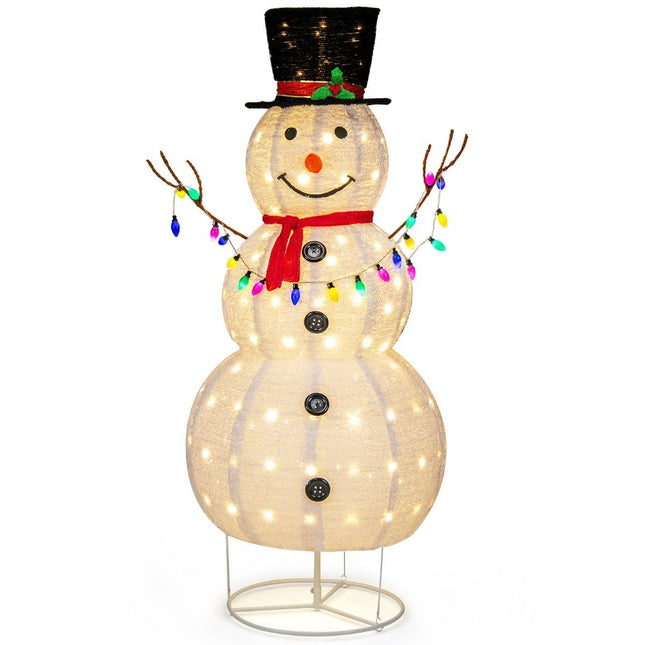 180 cm LED snowman illuminated Christmas figure with 180 warm white LED lights