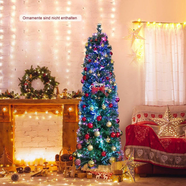 180 cm Large Artificial Christmas Tree in Fiber Optic Green