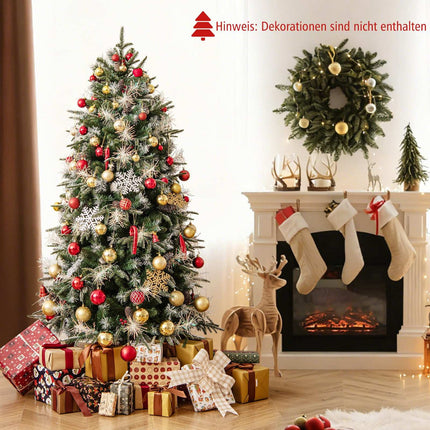 180 cm Pre-Lit Artificial Christmas Tree with LED Lights