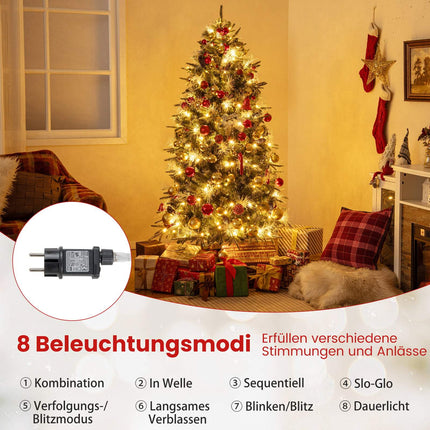 180 cm Pre-Lit Artificial Christmas Tree with LED Lights