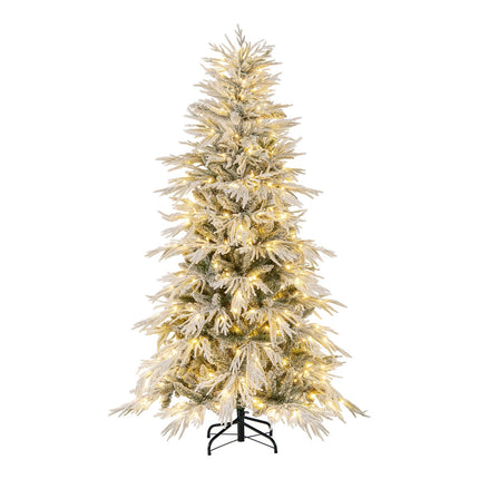 180 cm Snow-Flocked Pre-Lit Christmas Tree, 250 LEDs