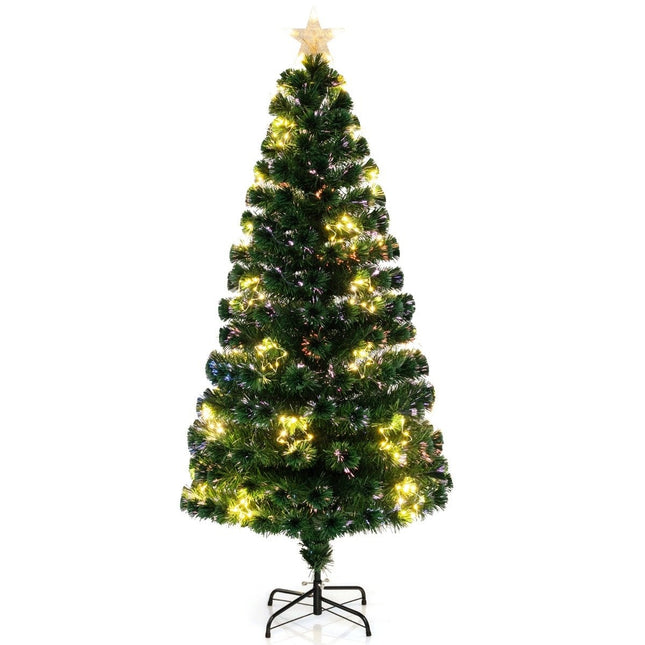 180 cm artificial fiberglass Christmas tree with lighting