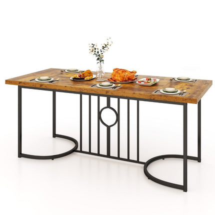 180 cm dining table for 6-8 people rectangular wooden kitchen table