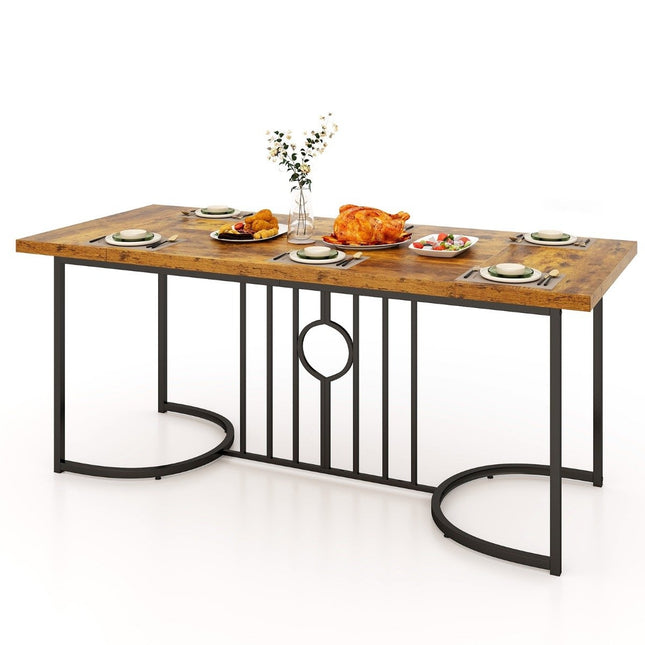 180 cm dining table for 6-8 people rectangular wooden kitchen table