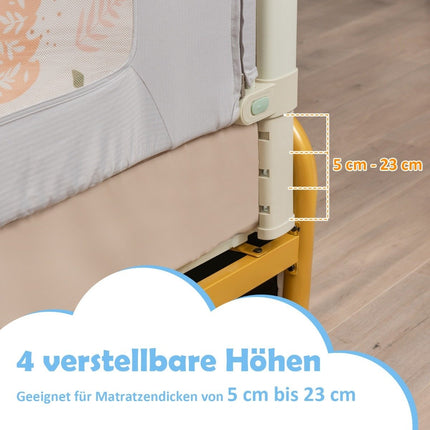180 cm height-adjustable bed rail with connecting accessories bed guard sheet