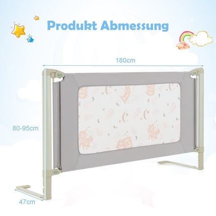 180 cm height-adjustable bed rail with connecting accessories bed guard sheet