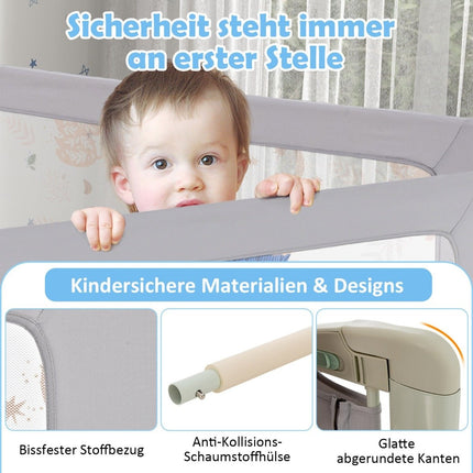 180 cm height-adjustable bed rail with connecting accessories bed guard sheet
