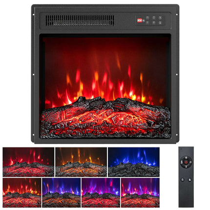 18" Electric Fireplace Insert, 750W/1500W, Remote Control