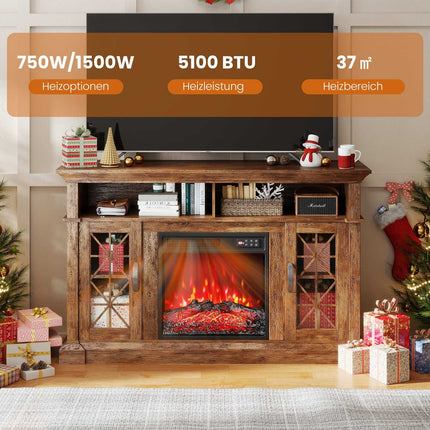 18" Electric Fireplace Insert, 750W/1500W, Remote Control