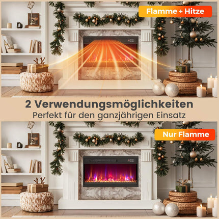 18-Inch Electric Fireplace Insert, Remote, Adjustable Flame
