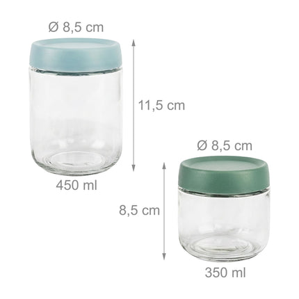 18-Piece Glass Food Storage and Preserving Jar Set