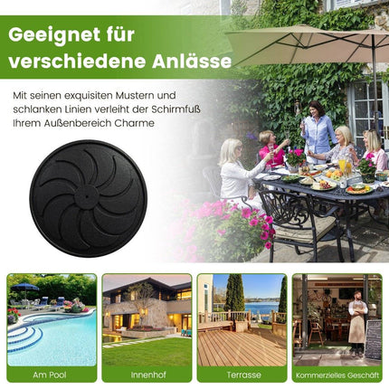 18 kg heavy umbrella stand with 54 cm diameter for umbrella poles of φ38/48 mm