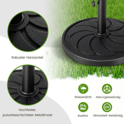 18 kg heavy umbrella stand with 54 cm diameter for umbrella poles of φ38/48 mm