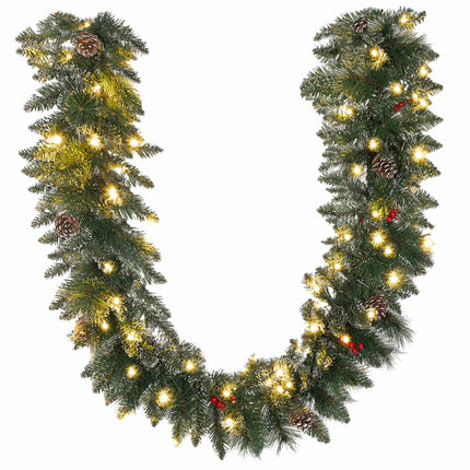 1.8m Artificial Christmas Garland with LED Lights