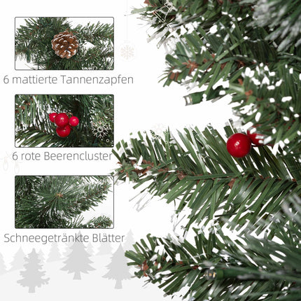 1.8m Artificial Christmas Garland with LED Lights