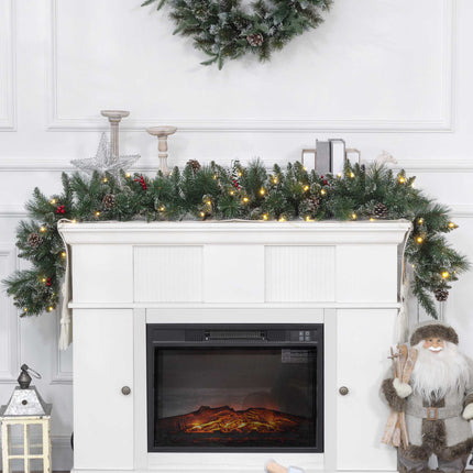 1.8m Artificial Christmas Garland with LED Lights
