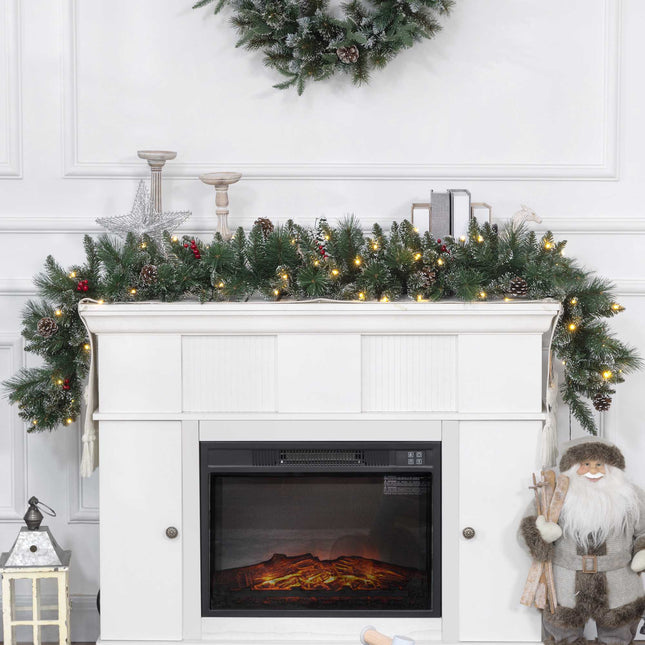 1.8m Artificial Christmas Garland with LED Lights