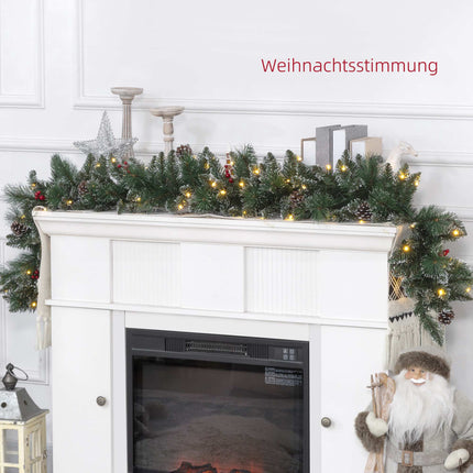 1.8m Artificial Christmas Garland with LED Lights