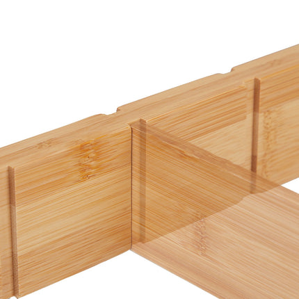 18-piece bamboo drawer divider set